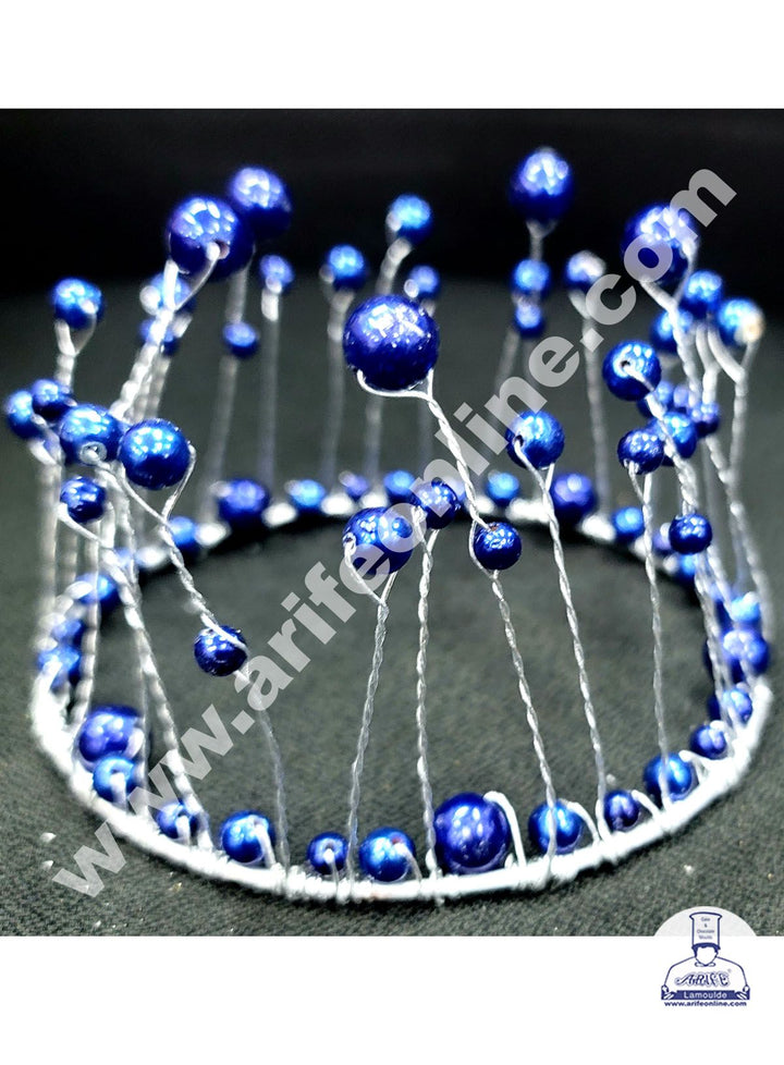 Cake Decor Blue Crown Cake Topper Wedding, Birthday Cake Decoration For King, Queen, Prince And Princess Party Wedding Hair Accessories Decoration
