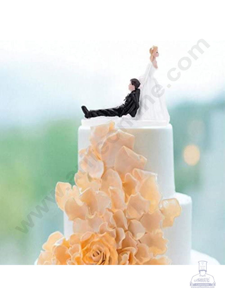Cake Decor Bride Dragging Groom Wedding Couple Cake Topper For Cake Decoration