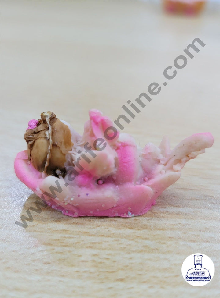 Cake Decor Ceramic Mini Baby Topper for Cake and Cupcake Decoration – Pink Sleeping Baby Princess