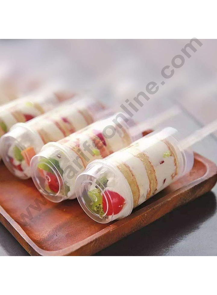 Grendly 40 stuks voedselschuivers, ronde push-pops-taartbekers met deksel, cake push pops-containers, ronde plastic bakjes Grendly 40 stuks voedselschuivers, ronde push-pops-taartbekers met deksel, cake push pops-containers, ronde plastic bakjes