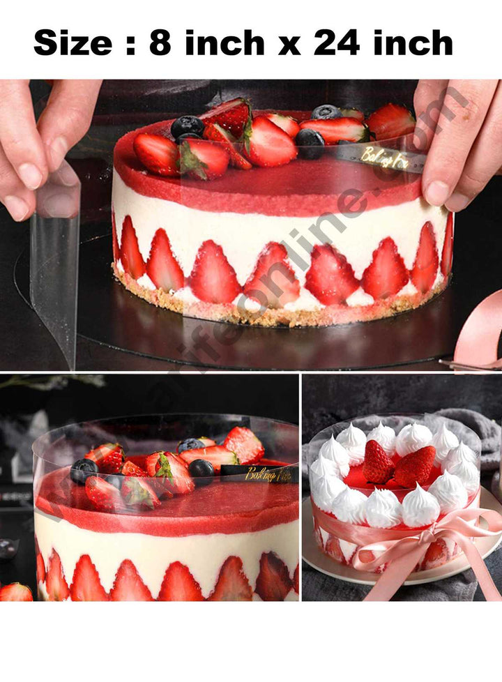 Cake Decor Collars Acetate Sheet Clear Cake Strips Transparent Chocolate Mousse Collar Surrounding Edge Decorating
