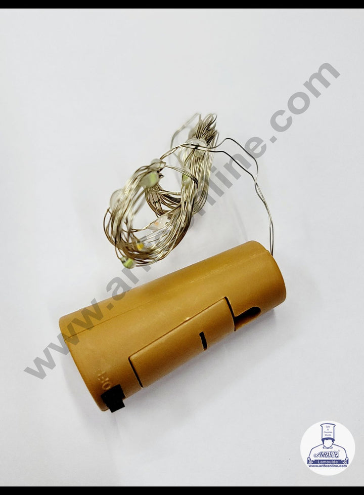 Cake Decor Copper String LED light 2 Meter Colorful 20 LED Bottle Cork Operated Decorative Lights