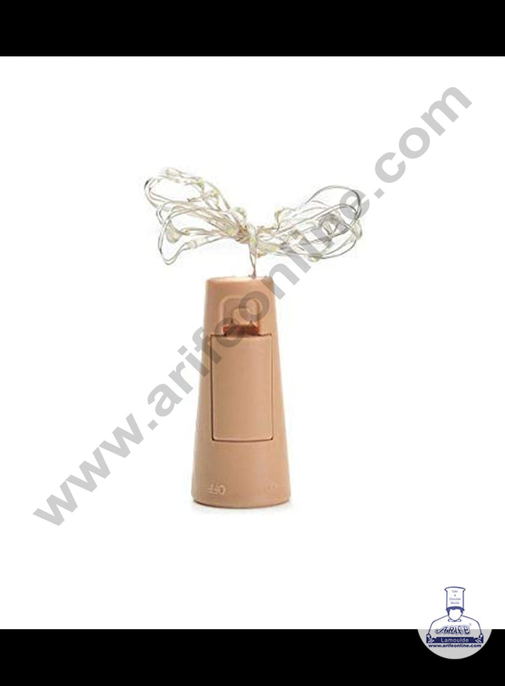Cake Decor Copper String LED light 2 Meter Colorful 20 LED Bottle Cork Operated Decorative Lights