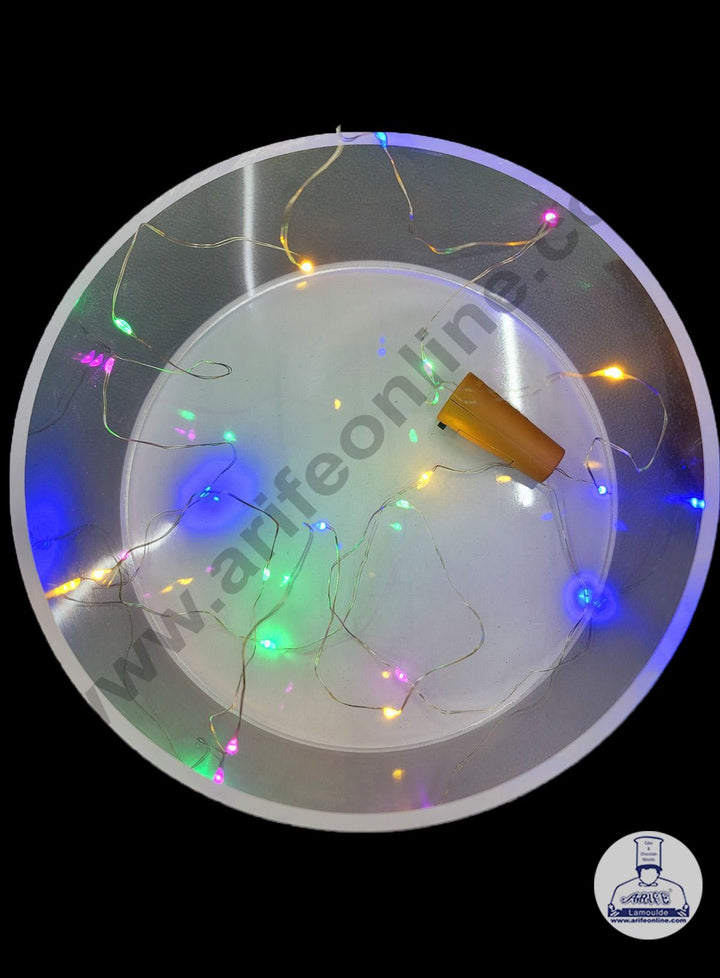 Cake Decor Copper String LED light 2 Meter Multicolor 20 LED Bottle Cork Operated Decorative Lights
