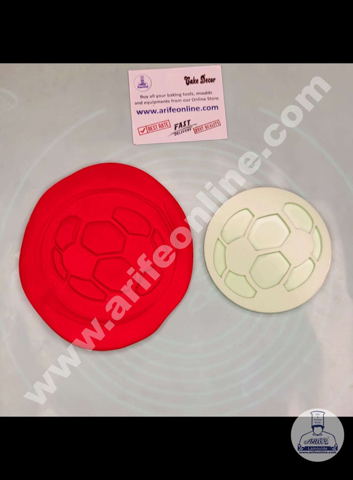 Cake Decor DIY Sweet Stamps For Fondant Embosser Round - Football Design SBDIY-025