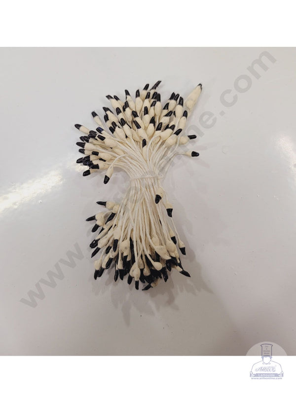 Cake Decor Dark Blue White Dual Color Small Thread Pollen Pack of 10 Bunches for Flower Making