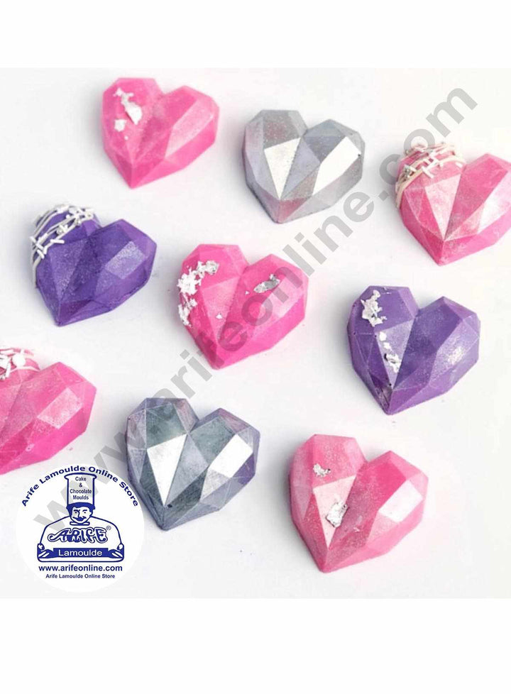 Cake Decor Diamond Heart Silicone Molds for Cakes Mousse Dessert Pastry Soap and Muffin Baking Moulds