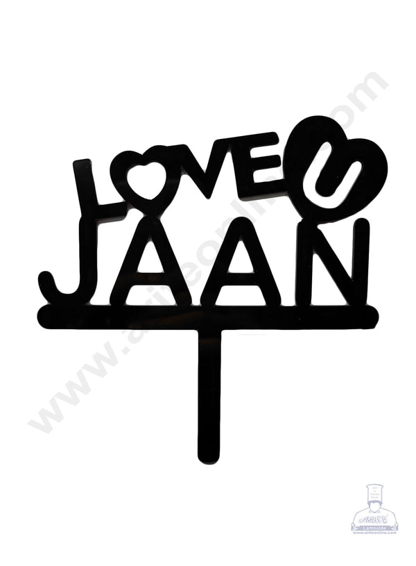 Cake Decor Exclusive Acrylic Cake Topper - Love U Jaan