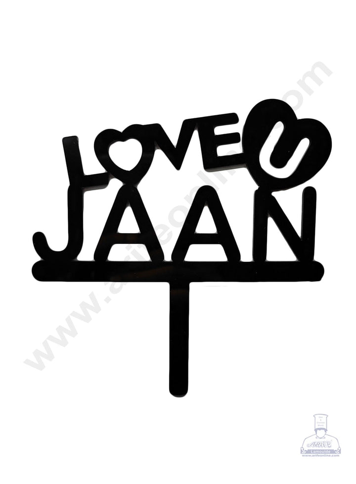 Cake Decor Exclusive Acrylic Cake Topper - Love U Jaan