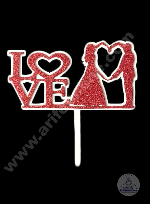 Cake Decor Exclusive Acrylic Cake Topper - Valentine Love Couple