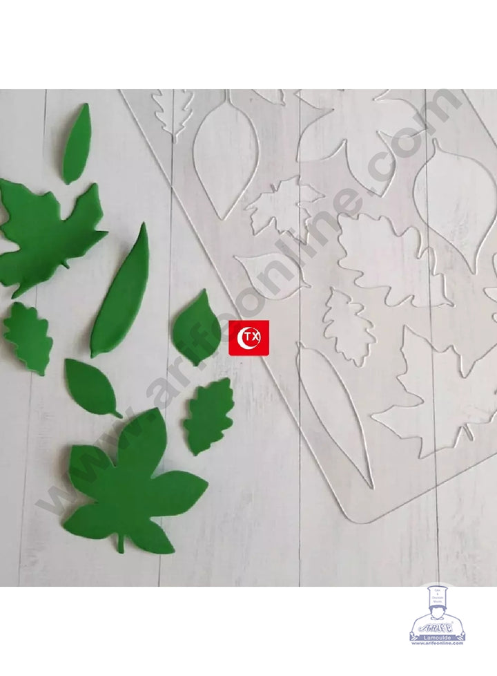 Cake Decor Flower Making Chocolate Stencil Mould - Autumn Leaves (SBTXF-008)