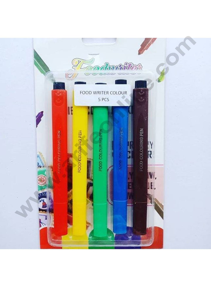 Cake Decor Food Writer Cake Decorating markers Pens, Assorted Colors, Set of 5 Pcs
