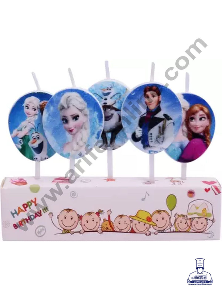 Cake Decor Frozen Theme Mini Candle for Birthday Party Decoration for Cake and Cupcake ( Set of 5 Pc )