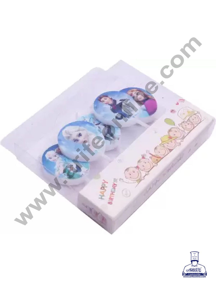Cake Decor Frozen Theme Mini Candle for Birthday Party Decoration for Cake and Cupcake ( Set of 5 Pc )