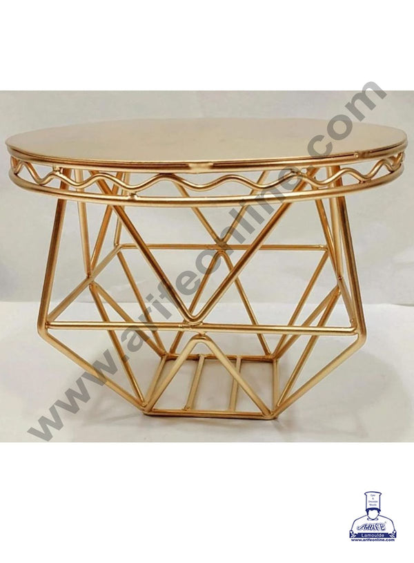 Cake Decor Geometric Shape Metal Cake Stand - Gold