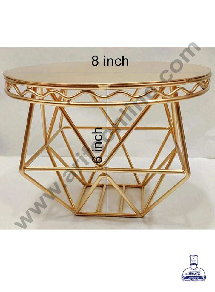 Cake Decor Geometric Shape Metal Cake Stand - Gold