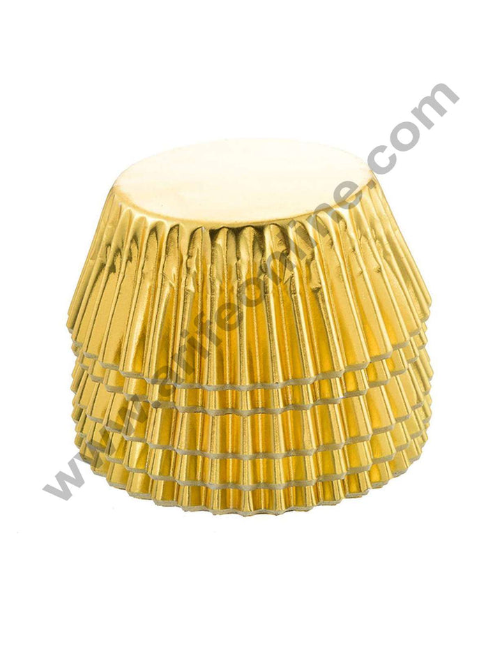 Cake Decor Golden Paper Liner For Cupcake and Muffins - 100Pcs - 10 cm