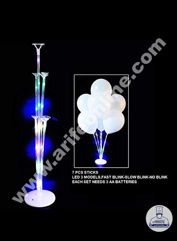 Cake Decor Latex Balloon Stick Stand with LED Column Stand