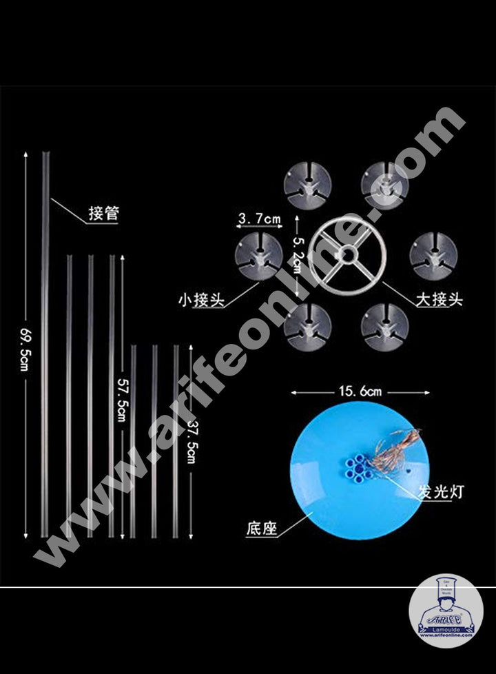 Cake Decor Latex Balloon Stick Stand with LED Column Stand