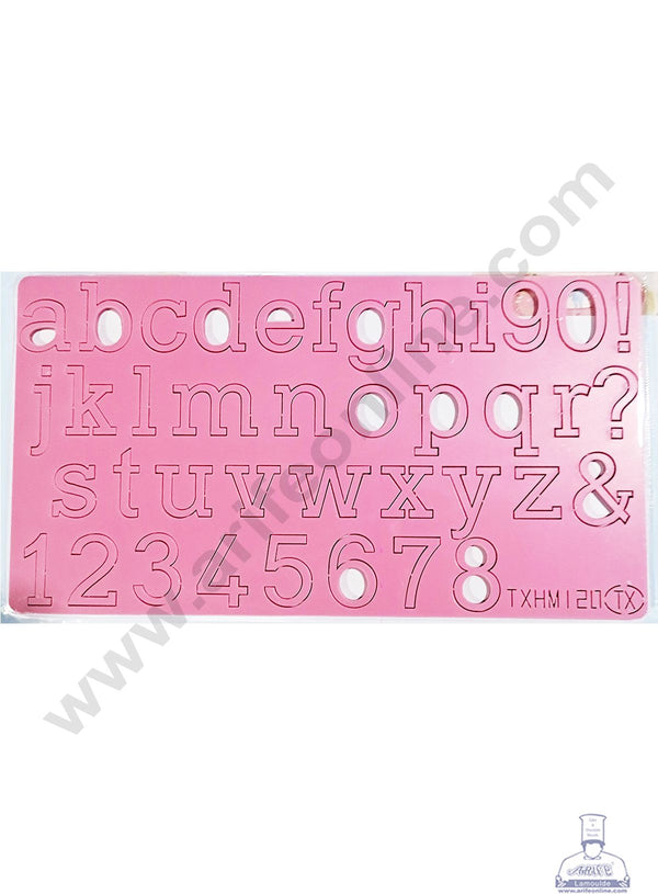 Cake Decor Lowercase Alphabet and Number Shape Acrylic DIY Stamp Embossed Fondant Cake Decorating TXHMI-20