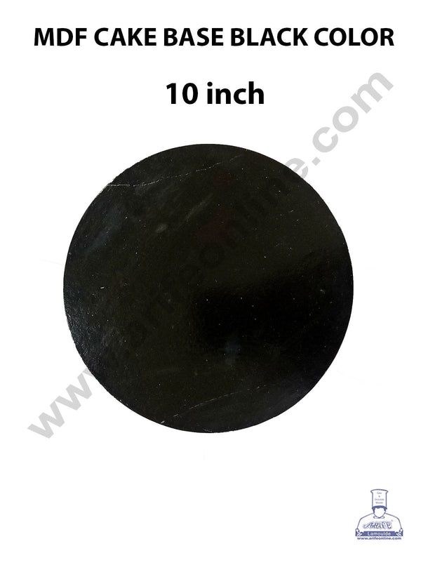 Cake Decor MDF Cake Base 10 Pieces Round - Black Color - 10 inch