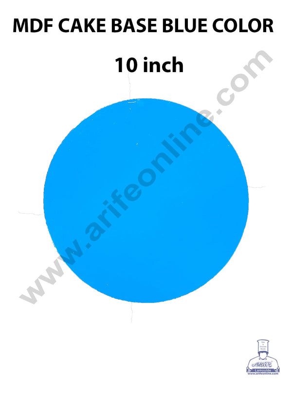 Cake Decor MDF Cake Base 10 Pieces Round - Blue Color - 10 inch