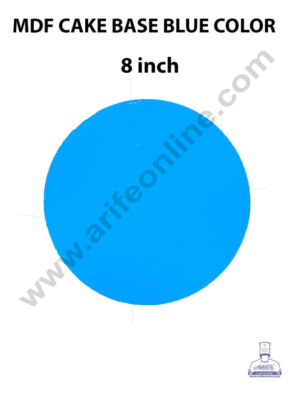 Cake Decor MDF Cake Base 10 Pieces Round - Blue Color - 8 inch