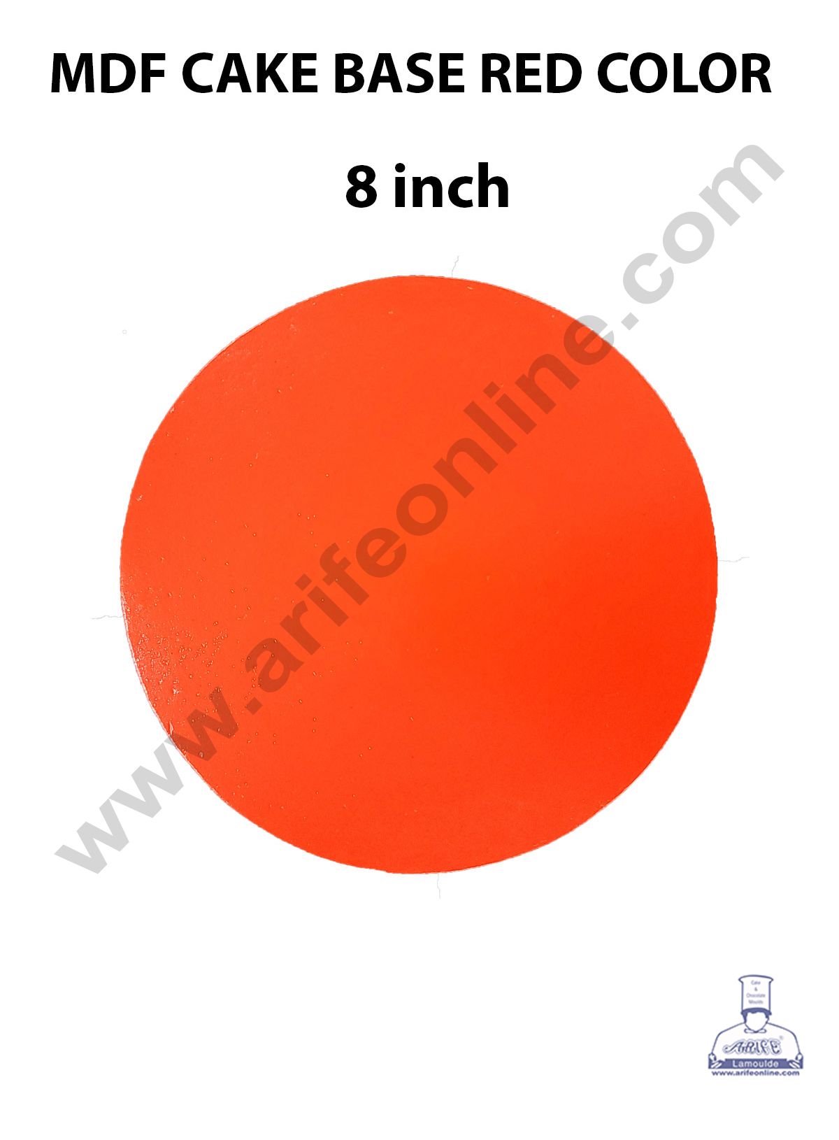 Cake Decor MDF Cake Base 10 Pieces Round - Red Color - 8 inch – Arife ...