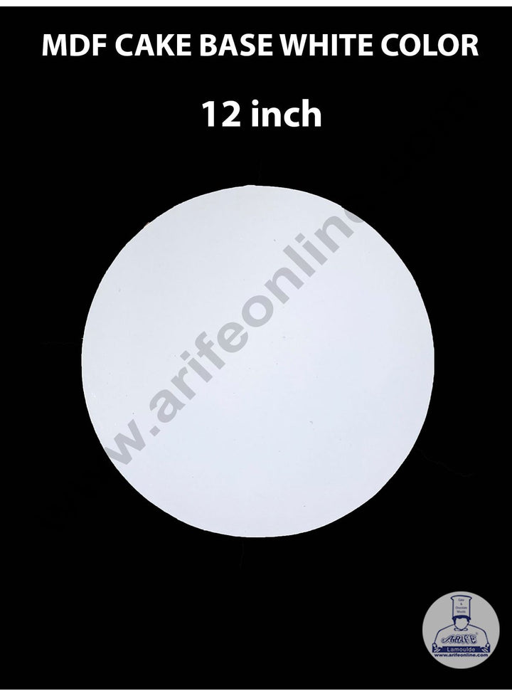 Cake Decor MDF Cake Base 10 Pieces Round - White Color - 12 inch