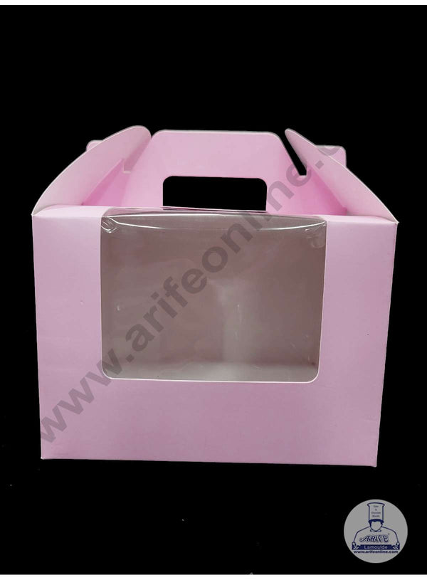 Cake Decor Mini Cake Cupcake Box Pink 6 x 6 x 4 inch