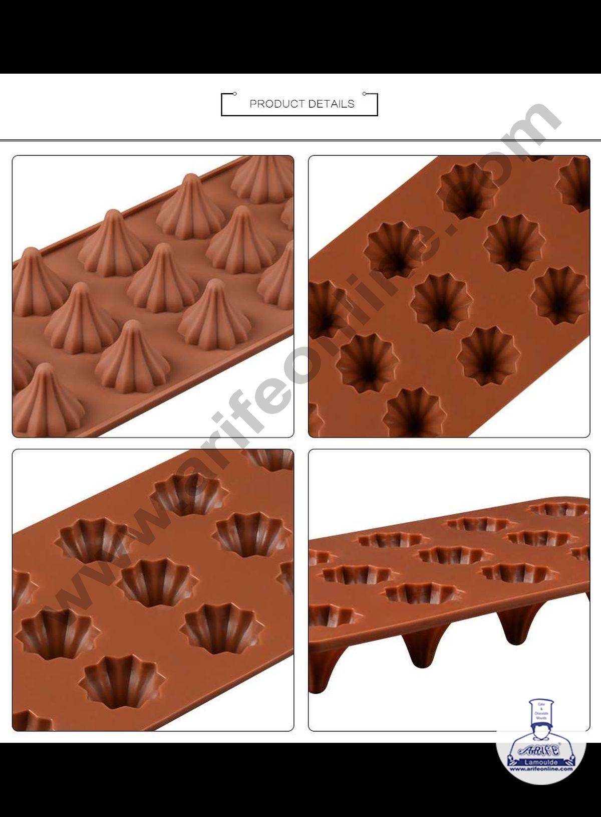 Cake Decor Modak Shape 15 Cavity Chocolate Mould, Ganesh Chaturti Fest ...