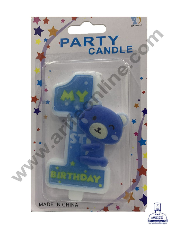 Cake Decor My 1st Birthday Candle for Birthday Party Decoration for Cake and Cupcake – Blue ( Set of 1 Pc )