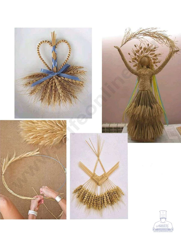 Cake Decor Natural Dried Wheat Stalks For Cake Decoration Bouquet Wedding Party Centerpieces Decorative (10 pcs pack)