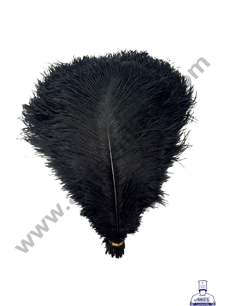 Cake Decor Ostrich Feather Topper For Cake Decorations - Black ( 1 pc Pack )