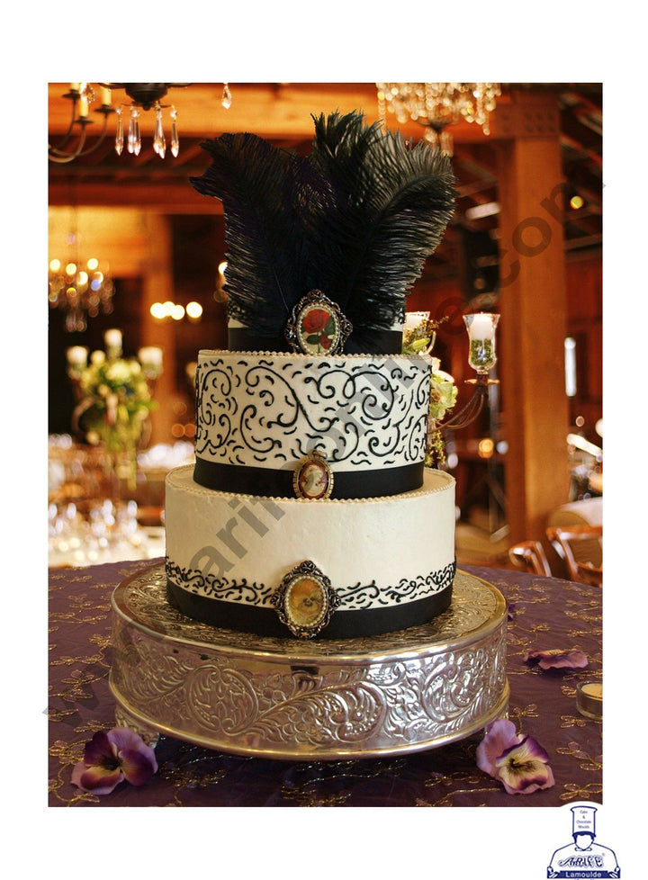 Cake Decor Ostrich Feather Topper For Cake Decorations - Black ( 1 pc Pack )
