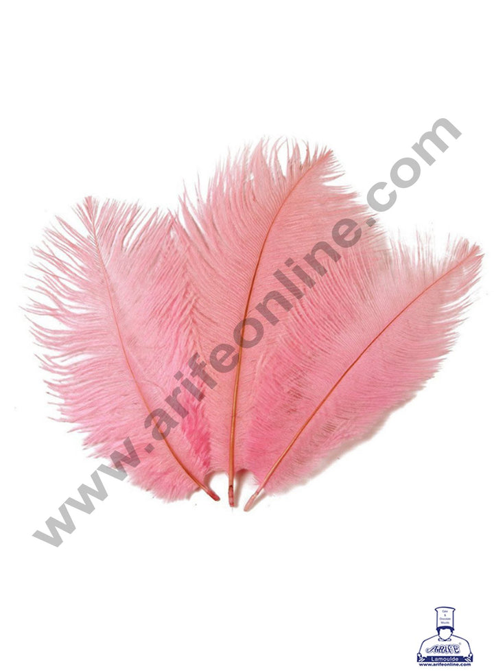 Cake Decor Ostrich Feather Topper For Cake Decorations - Light Pink ( 1 pc Pack )
