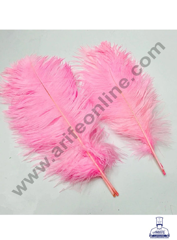 Cake Decor Ostrich Feather Topper For Cake Decorations - Light Pink ( 1 pc Pack )
