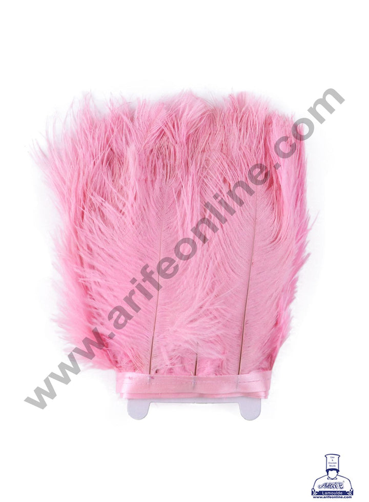 Cake Decor Ostrich Feather Topper For Cake Decorations - Light Pink ( 1 pc Pack )