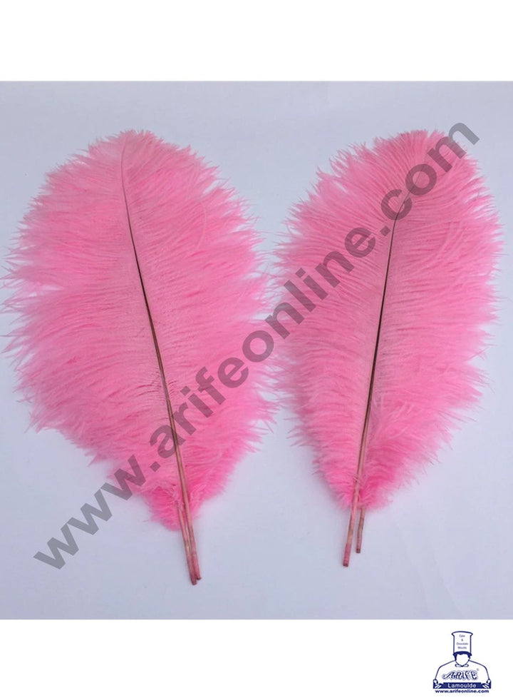 Cake Decor Ostrich Feather Topper For Cake Decorations - Light Pink ( 1 pc Pack )