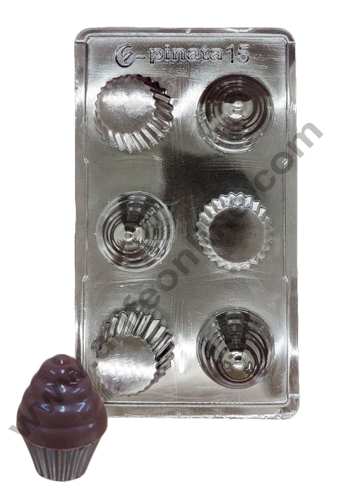 Cake Decor PVC Pinata Moulds - Small Cupcake Pinata 6 Cavity - Pinata 15