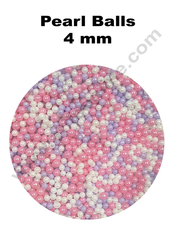 Cake Decor Sugar Candy - Candy Balls Pearl Balls Pink Purple White