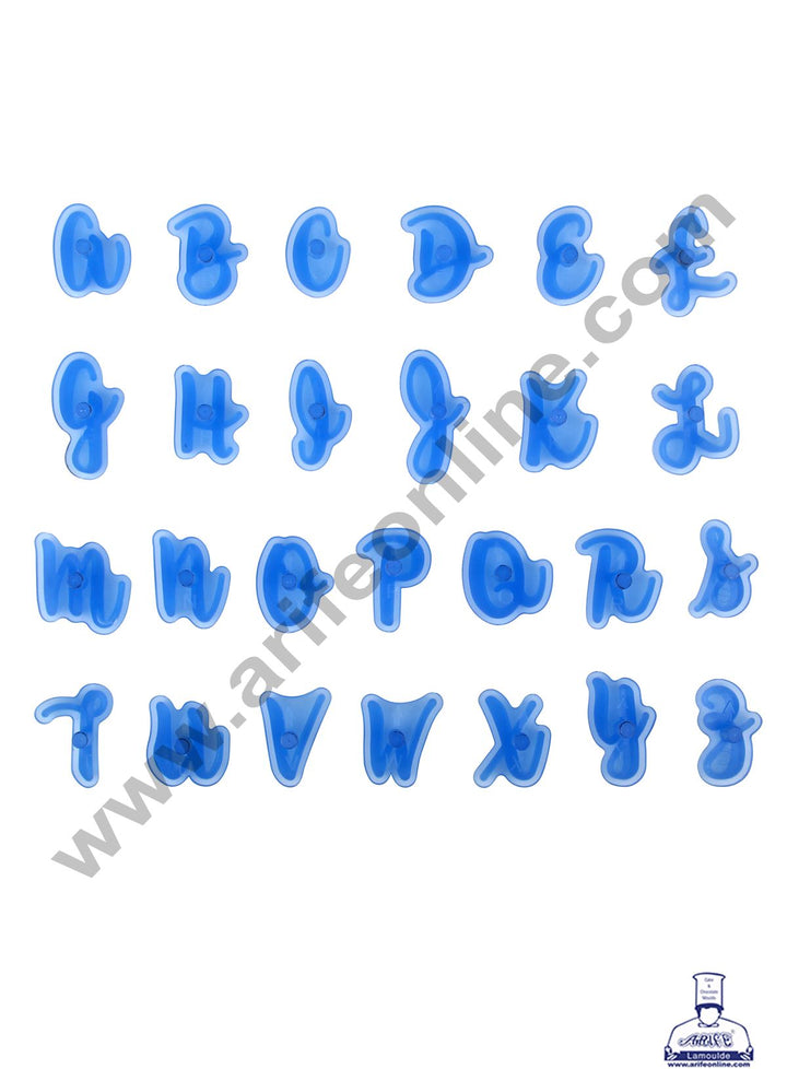 Cake Decor Plastic 26 pcs Uppercase Alphabet Cookie Stamping Set Plastic Fondant Cutter SBCK-2152