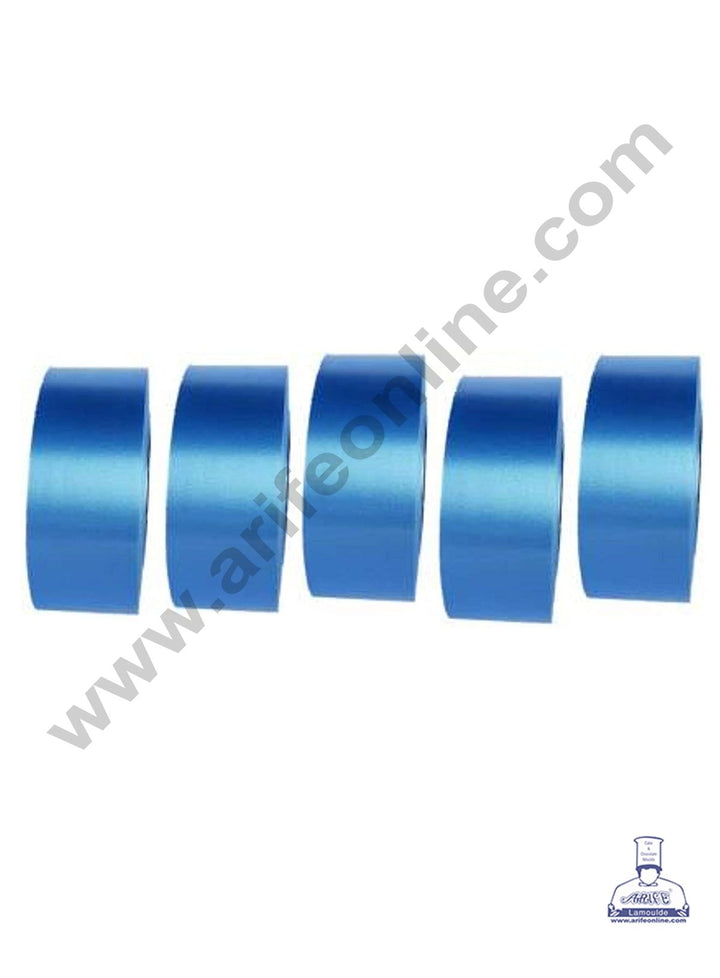 Cake Decor Plastic Curling Ribbon Roll for Flower Making Party Decoration & Festive Decoration - Set of 5pcs - Dark Blue