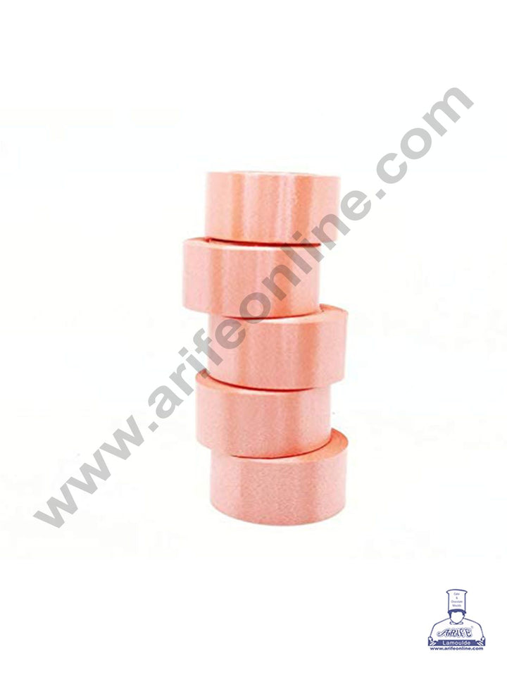 Cake Decor Plastic Curling Ribbon Roll for Flower Making Party Decoration & Festive Decoration - Set of 5pcs - Orange