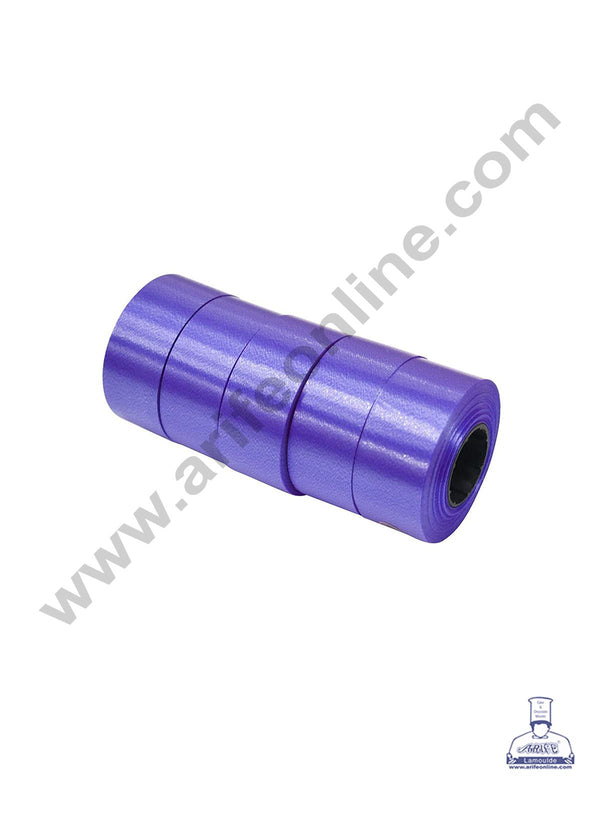 Cake Decor Plastic Curling Ribbon Roll for Flower Making Party Decoration & Festive Decoration - Set of 5pcs - Purple