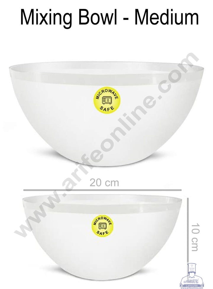 Cake Decor Plastic Mixing Bowl - Multicolor - Medium ( 20 x 20 x 10 )