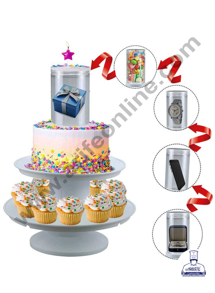 Cake Decor Pop-up Surprise Cake Stand 2 Layer Cake Holder Creative Gift Cupcake Stand for Decoration