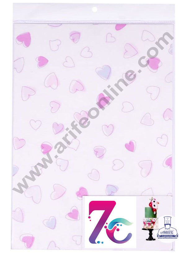 Cake Decor Printed Edible Wafer Paper Sheet for Cake Decoration - Heart Print SB-PWP-004