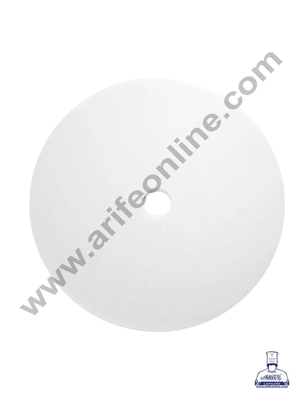 Cake Decor 10 Inch Round Clear Acrylic Cake Board With Hole Cake Cards (3mm thickness)
