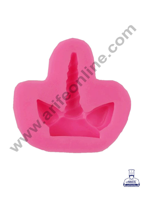 Cake Decor Silicon 1 Cavity Unicorn Ear With Horn Shape Fondant Clay Marzipan Cake Decoration Mould SBSP-738